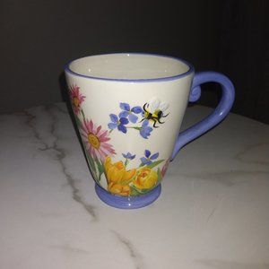Harry & David floral mug with bees